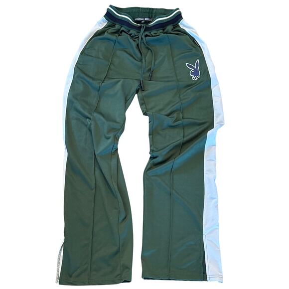 Playboy x Missguided green jogger baggy sweatpants size 8 - Picture 1 of 4